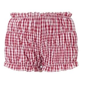 Red Checkered Women's Shorts